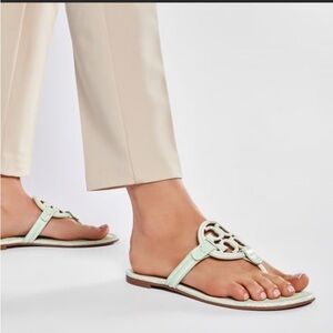 Tory Burch Miller Metal Sandals Mint Green/Meadow Sandals